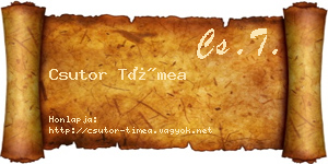Csutor Tímea névjegykártya